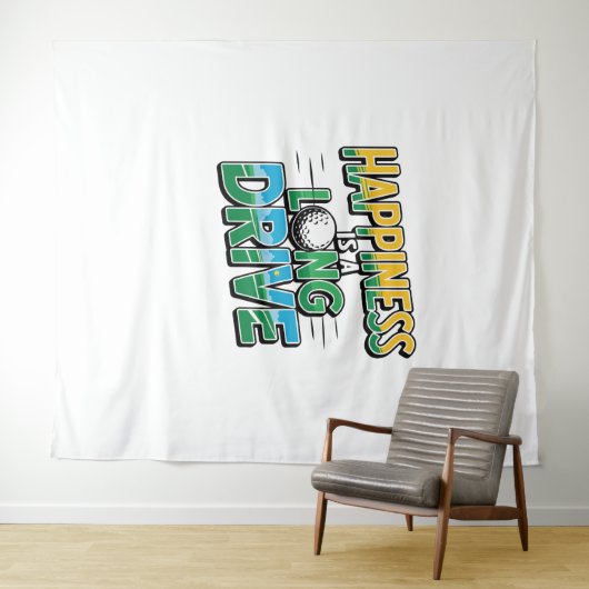 Geluk is een lange rit, golf wandkleed (In Situ (horizontaal))