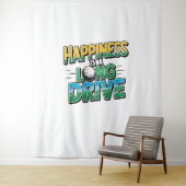 Geluk is een lange rit, golf wandkleed (In situ)