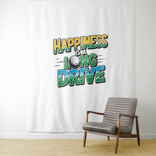 Geluk is een lange rit, golf wandkleed (In situ)