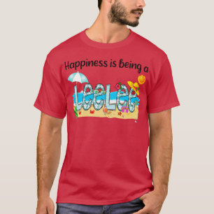 Geluk is een Leelee Summer Beach Happy Mot zijn T-shirt