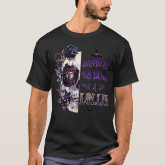 Geluk is een Lollie Skull Halloween T-shirt
