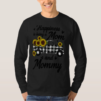 Geluk is een mama en mama zonnebloem. t-shirt
