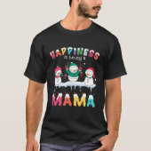 Geluk is een mama grappige Snowman-wijn Chris T-shirt (Voorkant)