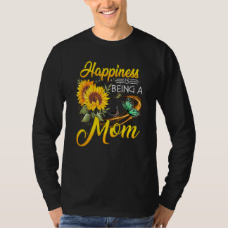 Geluk is een mammie zonnebloem. t-shirt