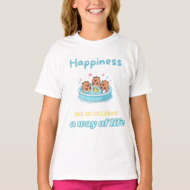 Geluk is een manier van leven – Schattige capibara T-shirt