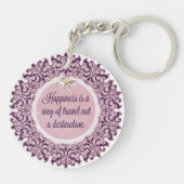 Geluk is een manier van reizen... sleutelhanger (Achterkant)