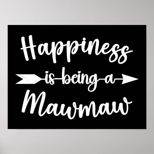 Geluk is een mawmaw grappige Moederdag zijn Poster (Voorkant)