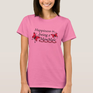 Geluk is een MawMaw VLINDER T-shirt