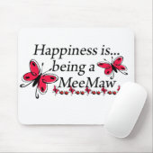 Geluk is een MeeMaw-BUTTERFLY Muismat (Met muis)