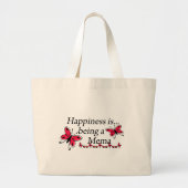 Geluk is een Mema BUTTERFLY Grote Tote Bag (Voorkant)