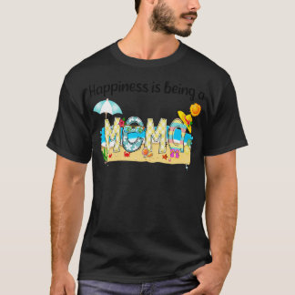 Geluk is een mema zomer strand gelukkige moeder t-shirt