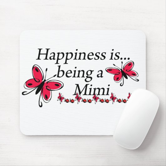 Geluk is een Mimi BUTTERFLY Muismat (Met muis)
