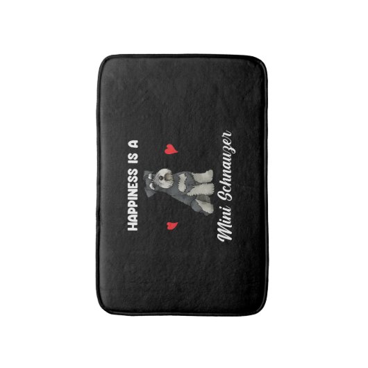 Geluk is een mini-schnauzer badmat (Voorkant Verticaal)