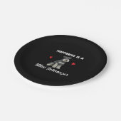 Geluk is een mini-schnauzer papieren bordje (Gekanteld)