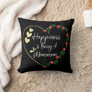 Geluk is een moeder zijn Grappige nieuwe oma Schat Kussen