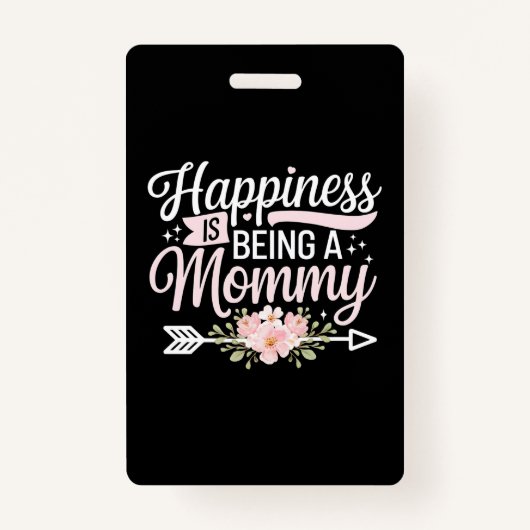 Geluk is een moederdag van mama zijn badge (Voorkant)