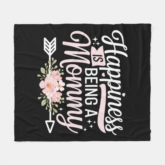 Geluk is een moederdag van mama zijn fleece deken (Voorkant (Horizontaal))