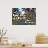 Geluk is een Motivatie reis Poster (Keuken)