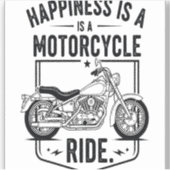 Geluk is een motorrit.jpg sticker (Voorkant)
