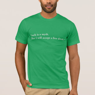 Geluk is een mythe Minimalistisch ontwerp - Grappi T-shirt