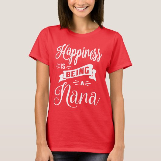 Geluk is een Nana - oma Gift T-shirt (Voorkant)