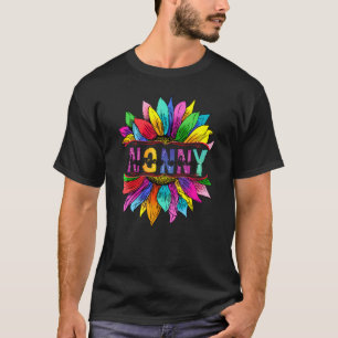 Geluk is een nanny zonnebloem gelukkige moeder zij t-shirt