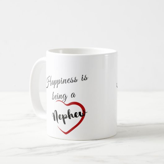 Geluk is een neef zijn koffiemok (Voorkant links)