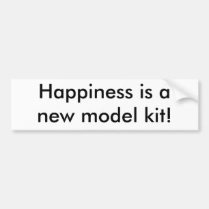 Geluk is een nieuwe modelset! bumpersticker