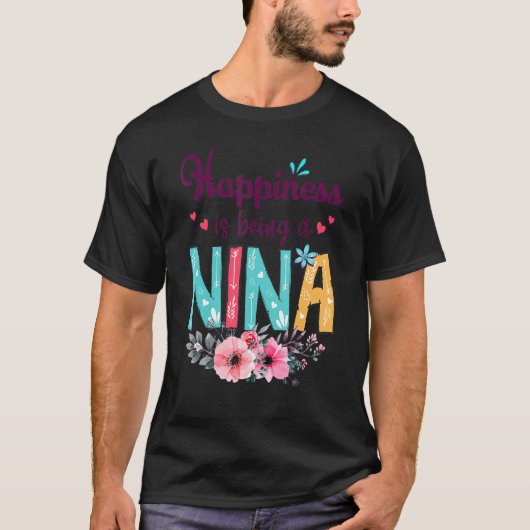 Geluk is een nina-ooit-vrouwendoraal decor t-shirt (Voorkant)