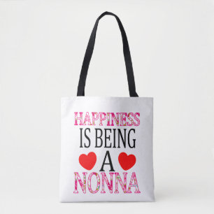 Geluk is een nonna bloemige mimi-moeder zijn tote bag