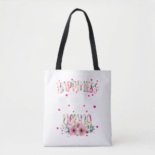 Geluk is een nonna bloemige mimi-moeder zijn tote bag