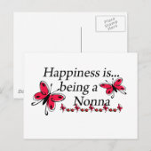 Geluk is een nonnenBUTTERFLY Briefkaart (Voorkant / Achterkant)