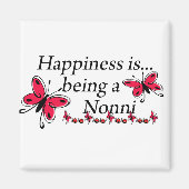 Geluk is een nonni-VLINDER zijn Magneet (Voorkant)