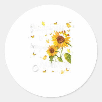 Geluk is een nonnie Sunflower Gift Ronde Sticker