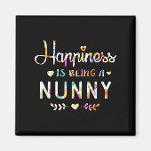 Geluk is een nunny Schattige oma kerst gi Magneet (Voorkant)