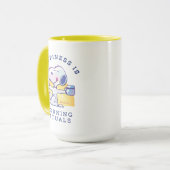 Geluk is een ochtendritueel mok (Voorkant links)