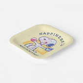 Geluk is een ochtendritueel papieren bordje (Gebogen)