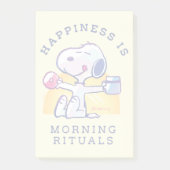 Geluk is een ochtendritueel post-it® notes (Voorkant)