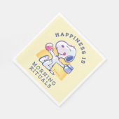 Geluk is een ochtendritueel servet (Hoek)