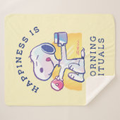 Geluk is een ochtendritueel sherpa deken (Voorkant (horizontaal))