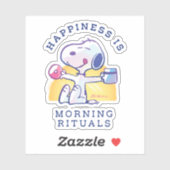 Geluk is een ochtendritueel sticker (Vel)