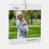 Geluk is een oma 2 fotominimalist keramisch ornament (Rechts)