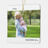 Geluk is een oma 2 fotominimalist keramisch ornament (Links)