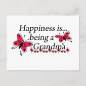 Geluk is een oma-BUTTERFLY Briefkaart (Voorkant)