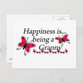 Geluk is een oma-BUTTERFLY Briefkaart (Voorkant / Achterkant)