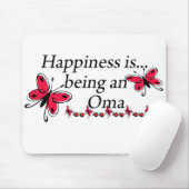 Geluk is een Oma BUTTERFLY Muismat (Met muis)