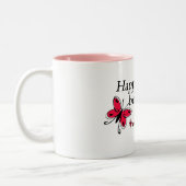 Geluk is een oma-BUTTERFLY Tweekleurige Koffiemok (Links)