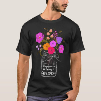 Geluk is een oma cadeau oma mam flo t-shirt