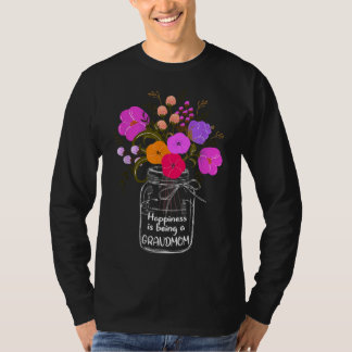 Geluk is een oma cadeau oma mam flo t-shirt