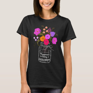 Geluk is een oma cadeau oma mam flo t-shirt